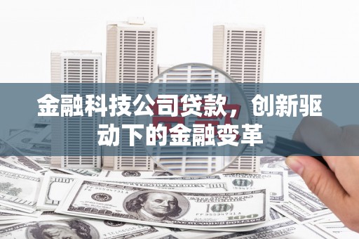 洪雅金融科技公司贷款，创新驱动下的金融变革