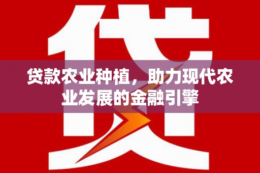 石鼓贷款农业种植，助力现代农业发展的金融引擎