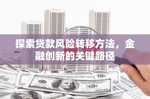 顺昌探索贷款风险转移方法，金融创新的关键路径