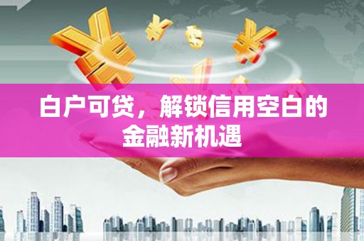 叙永白户可贷，解锁信用空白的金融新机遇