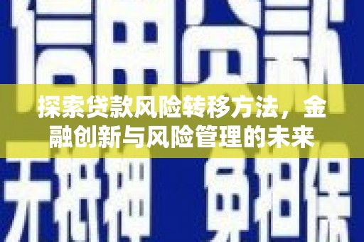 界首探索贷款风险转移方法，金融创新与风险管理的未来