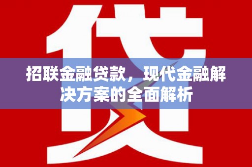 立山招联金融贷款，现代金融解决方案的全面解析