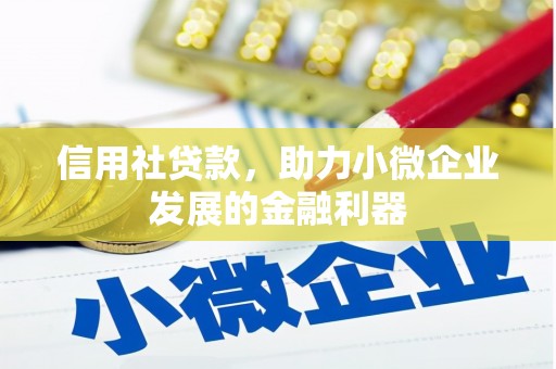 四子王旗信用社贷款，助力小微企业发展的金融利器