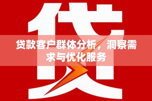 龙凤贷款客户群体分析，洞察需求与优化服务